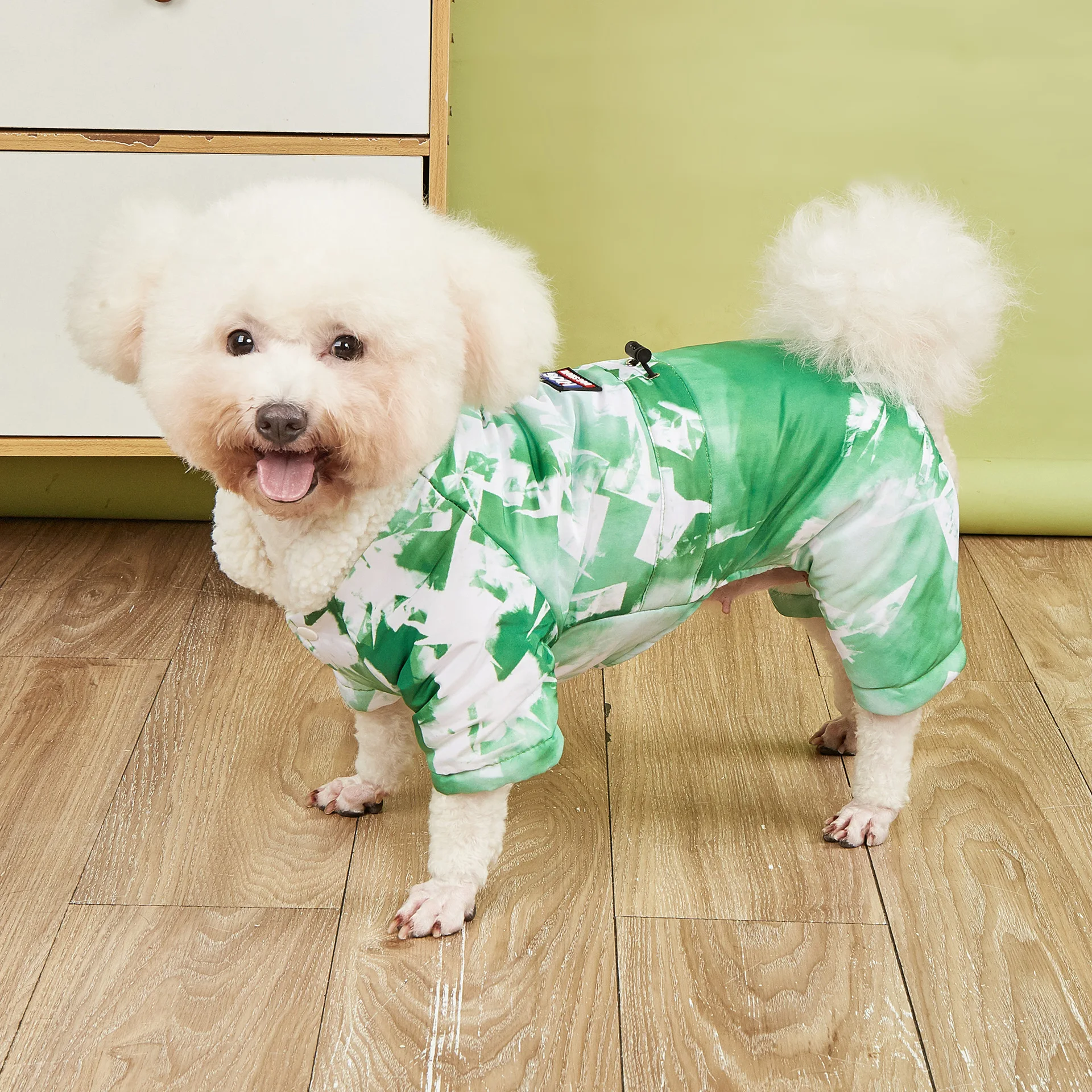 Ropa de invierno de algodón grueso para perros, estilo de cuatro patas para Bulldog Francés, Bichon, abrigo suave y cálido para perros pequeños a medianos - imagen 2