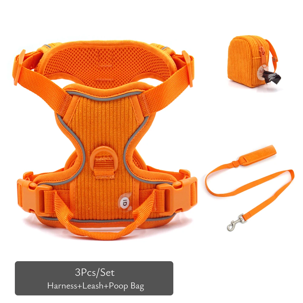 harness leash 3pcs