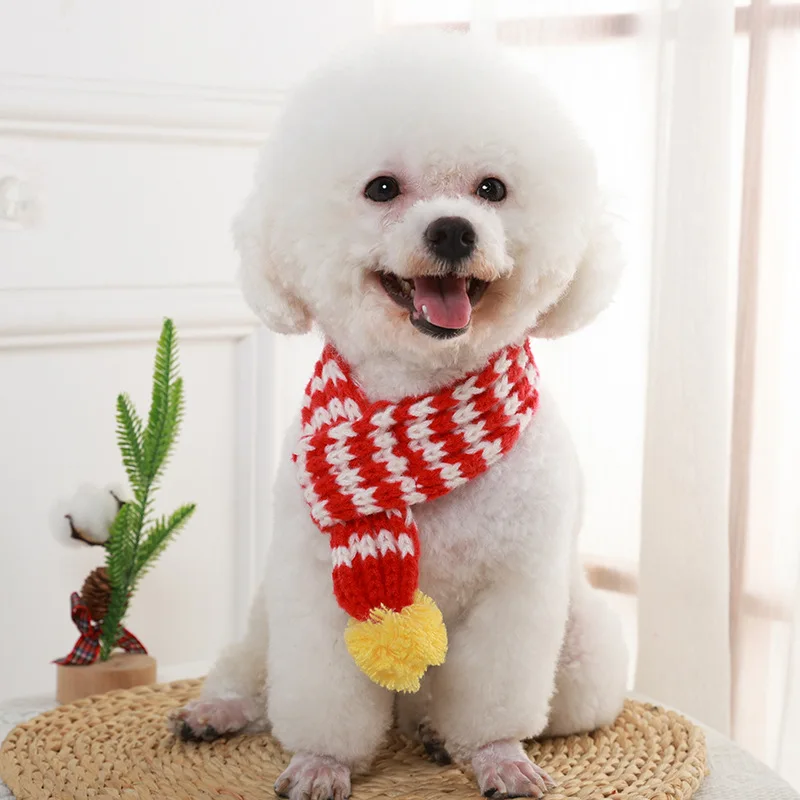 Oso de peluche para mascotas, bufanda para gatos, bufanda navideña para perros, accesorios, bufanda para mascotas, calor de otoño e invierno, accesorios para perros pequeños - imagen 2