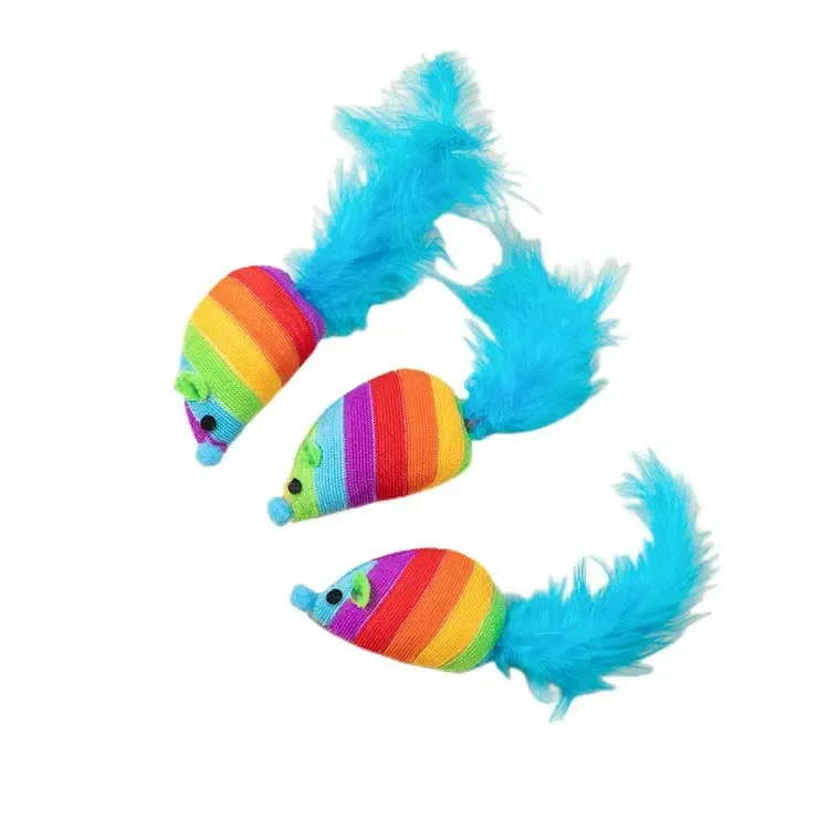 Muñeco de ratón de felpa de simulación, juguete para masticar, gato, nuevo - imagen 4