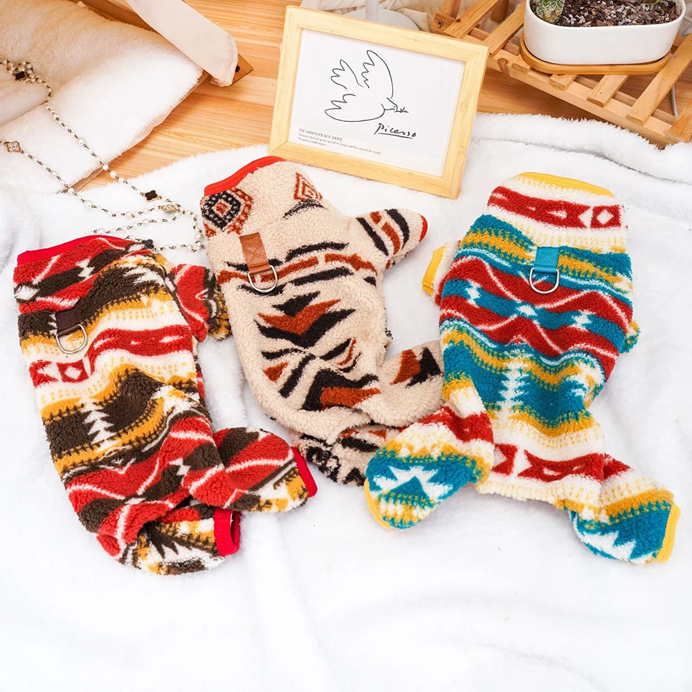 Traje navideño para perros, ropa navideña para mascotas para perros pequeños, niño y niña, pijama festivo con pies, mono para cachorros - imagen 2