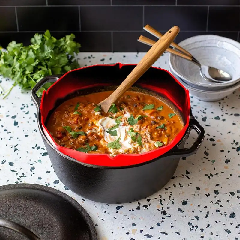 Accesorios de cocina lenta de silicona antideslizante, inserto divisor de olla lenta antiadherente, accesorio de cocina lenta para olla lenta pequeña y grande - imagen 5