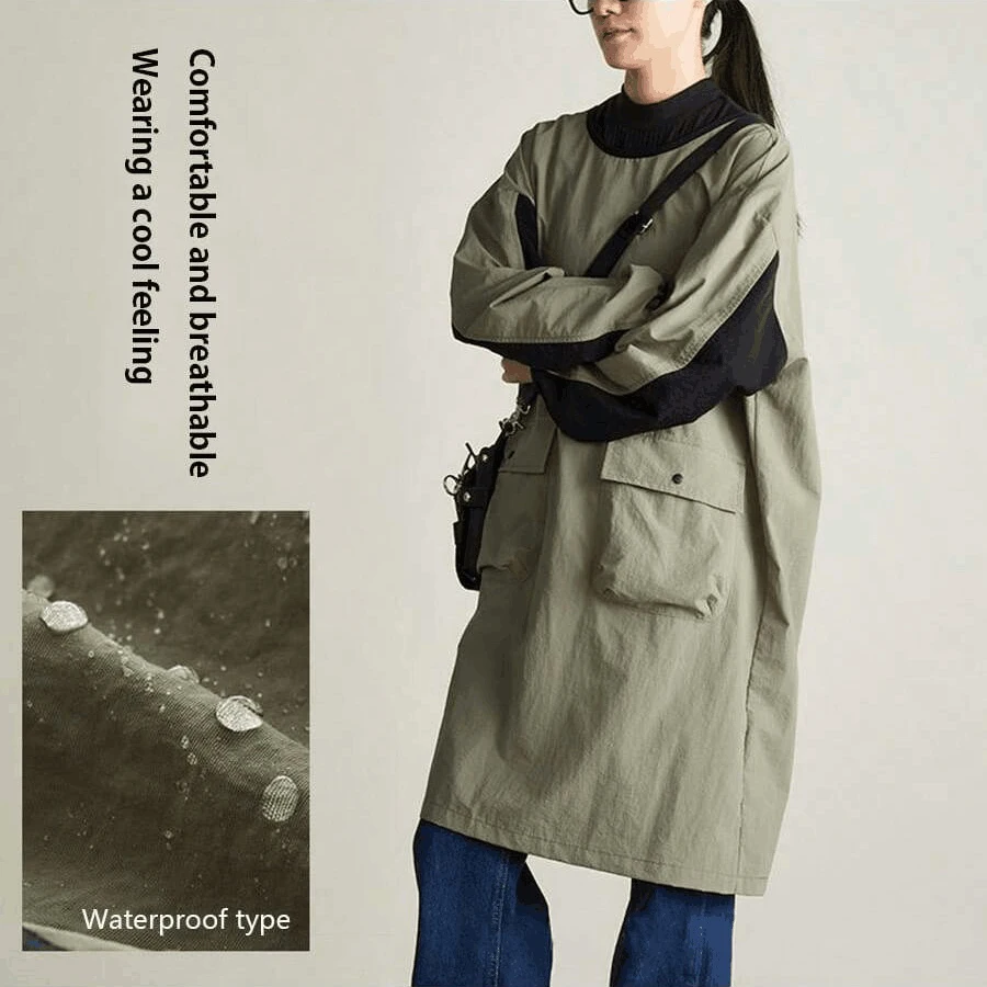 Chaleco largo antisuciedad, delantal de cocina impermeable con bolsillos, delantal de trabajo para pintura para mujer, delantal de belleza para salón de uñas - imagen 5