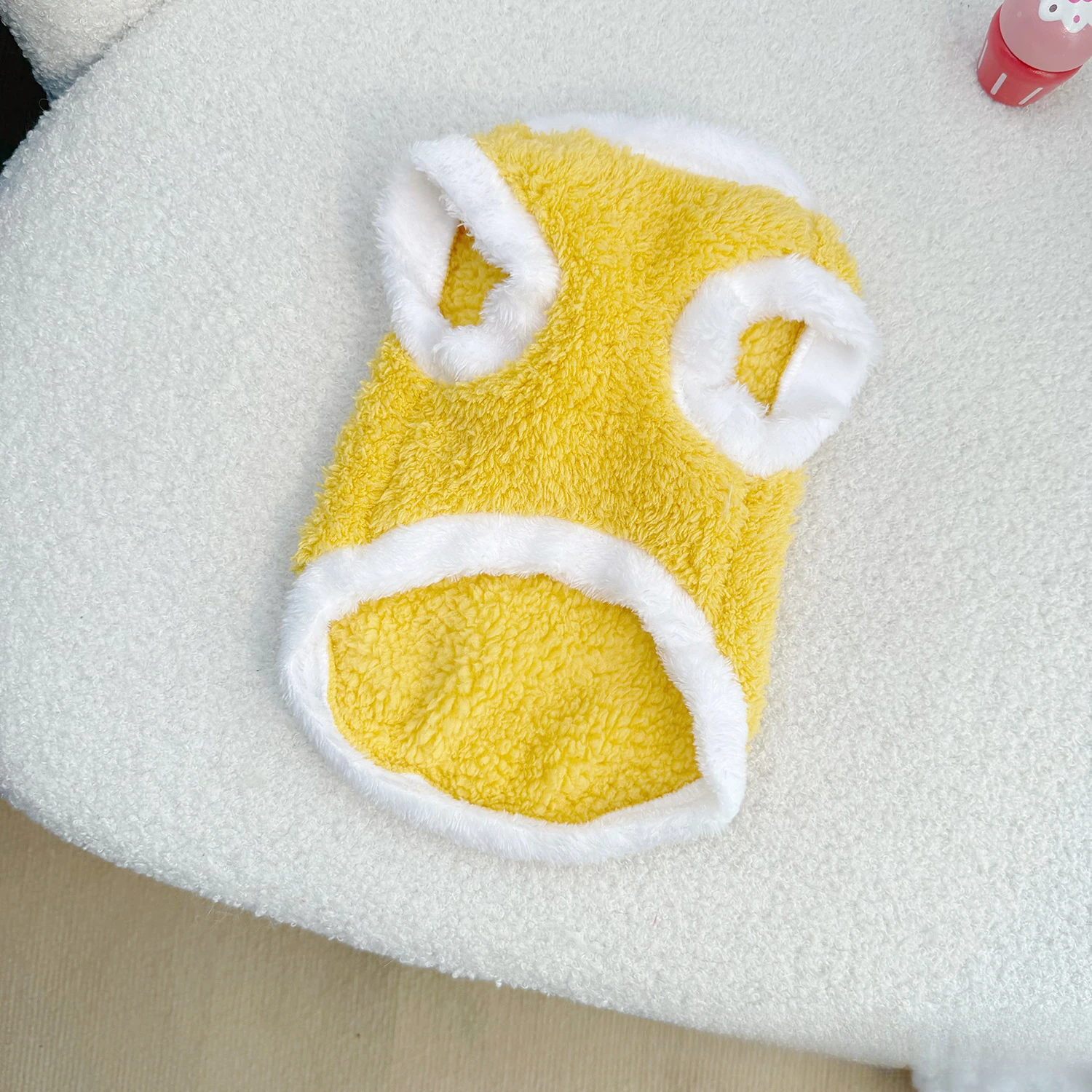 Sudadera con capucha de cuello alto de felpa para mascotas, ropa para gatos para otoño e invierno, abrigo grueso cálido y bonito, ropa para mascotas de peluche, ropa para perros pequeños - imagen 3