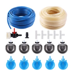 Kit bebedero para conejos con manguera 5m – Sistema antiarañazos con tetina