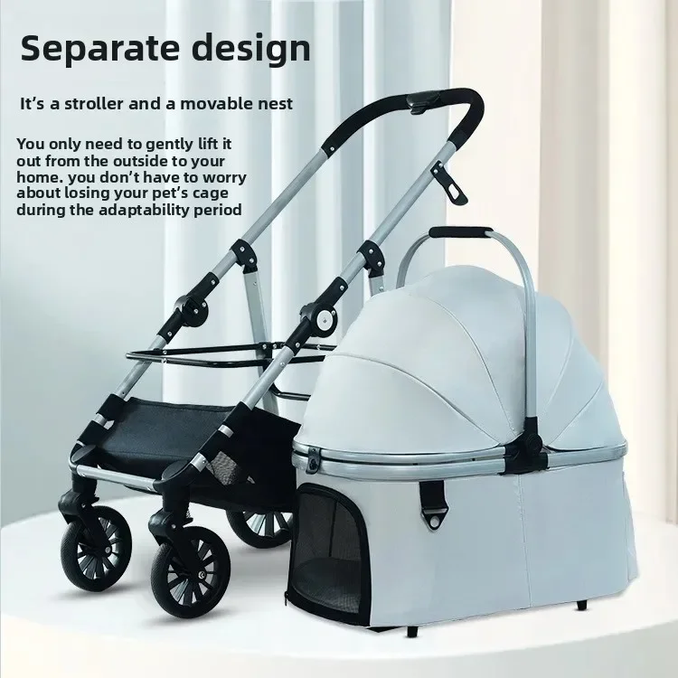 Cochecitos para mascotas Out Go, cochecitos para perros medianos y grandes, cesta de separación para perros, amortiguador plegable, suministros para carrito de mascotas - imagen 2