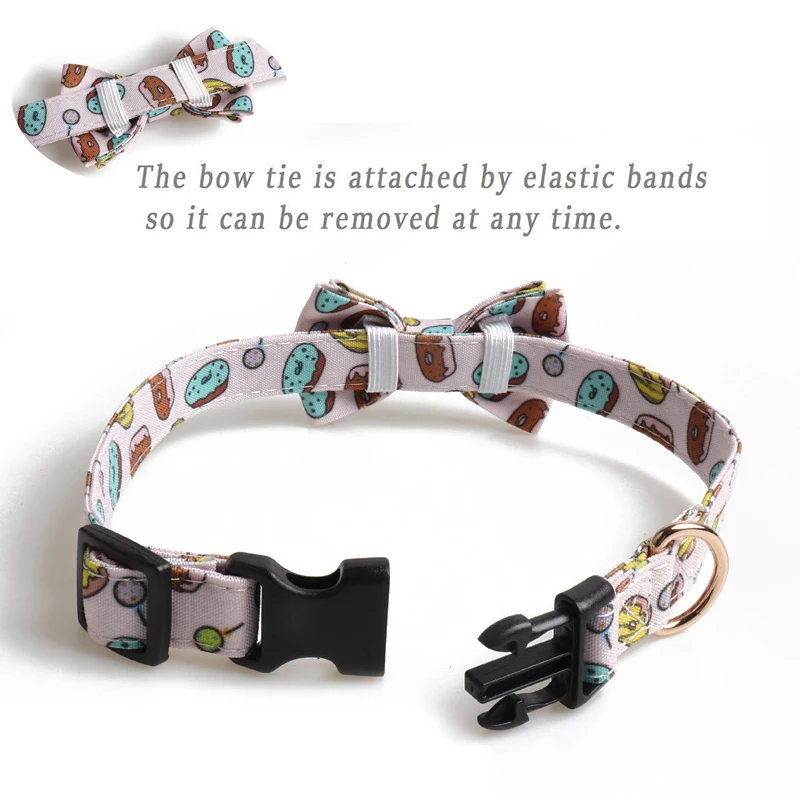 Collar de mascotas Bowknot para perros pequeños, medianos y grandes, pajarita, ruptura ajustable, Bulldog mascota, Pug, Corgi, collar - imagen 3