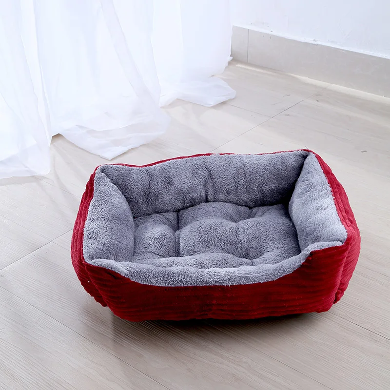 Cama cuadrada de felpa para perro y gato, cojín calmante para perros medianos y pequeños, suministros para mascotas, accesorios - imagen 5