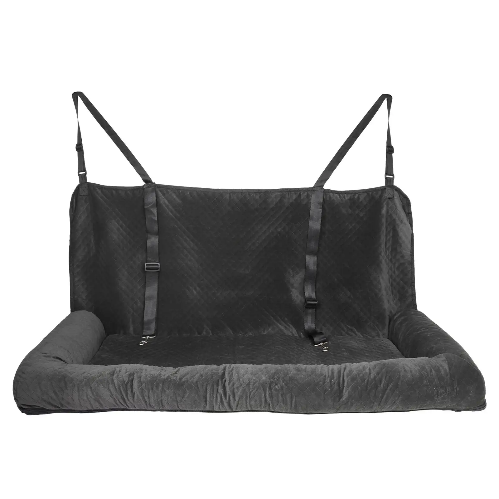 Dog Car Seat Bed Sleeping Bed with Leash Backseat Protector Booster Seat