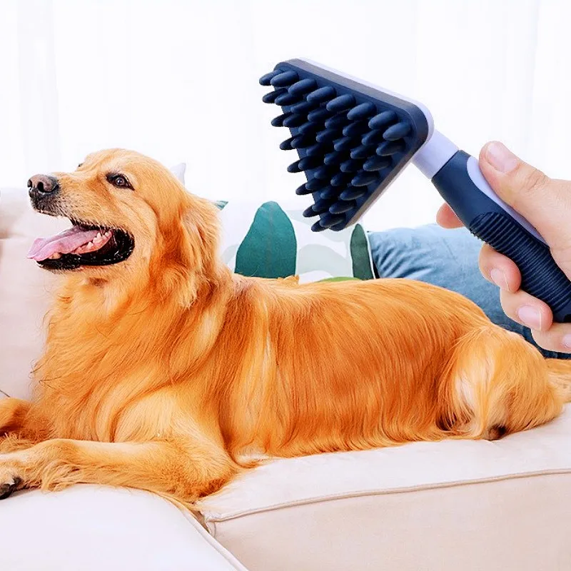 Cepillo para perros, removedor de pelo para mascotas, cepillos de baño para perros, cepillo de masaje para ducha, ducha de baño para perros, peine para gatos, peine para el cuidado de mascotas, suministros para mascotas - imagen 2