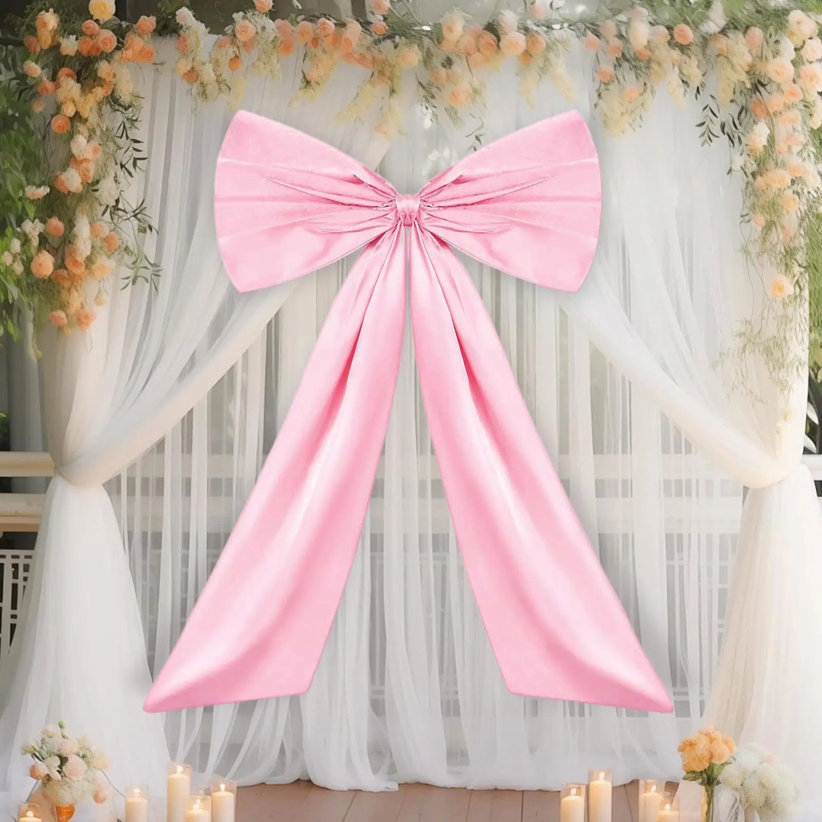 Large Bow Decor Room Wall Decoration Home Hanging Gift Giant Ribbon Tie for Christmas Engagement Wedding Bridal Baby Shower