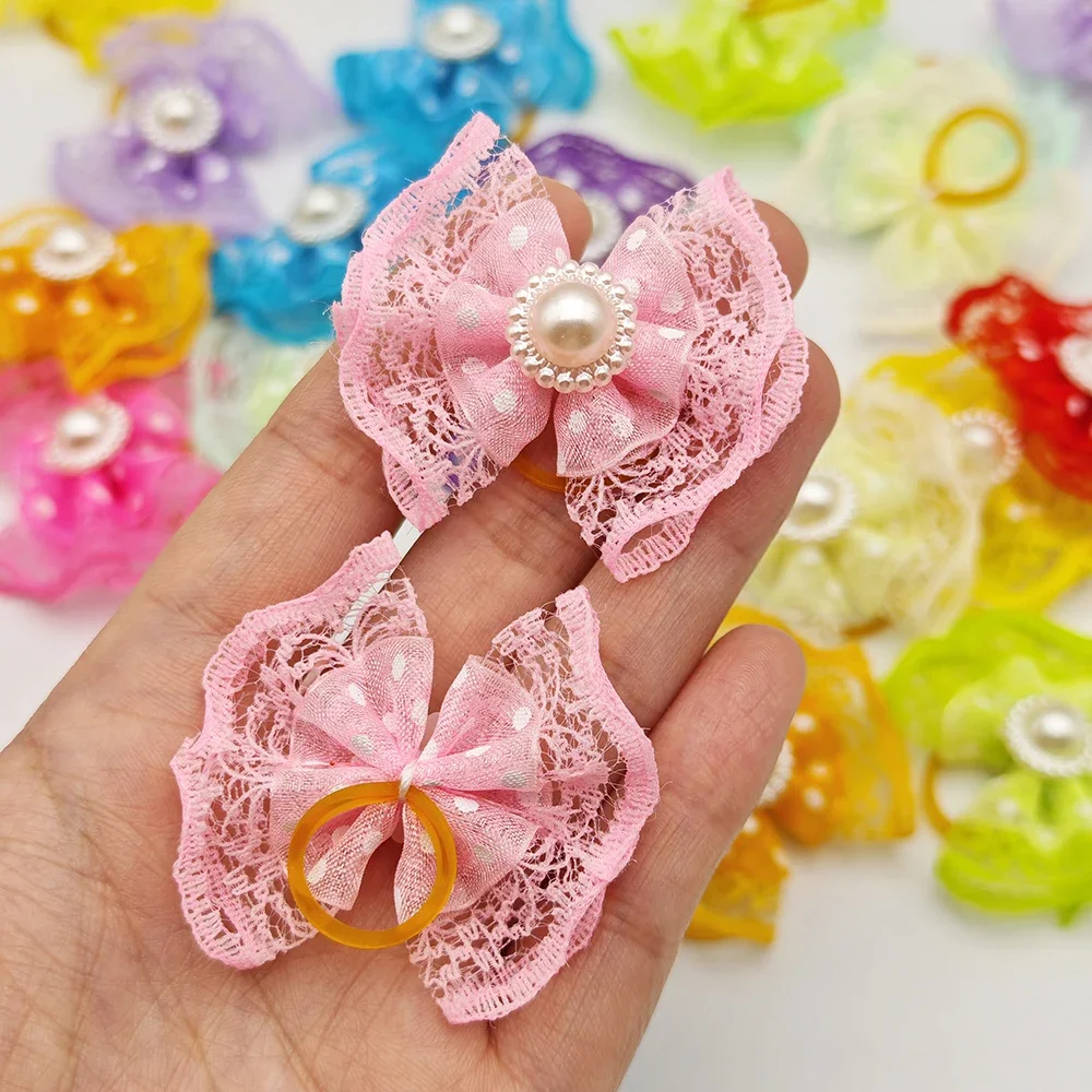 Set de 20 accesorios para adornar a tu perro – Lazos y bandas elásticas para cachorros - imagen 4