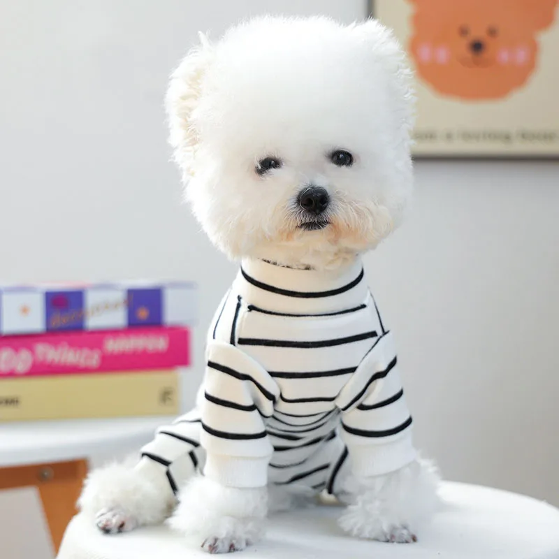 Pijama de rayas para Chihuahuas y Dachshund – Ropa suave para perros pequeños - imagen 4