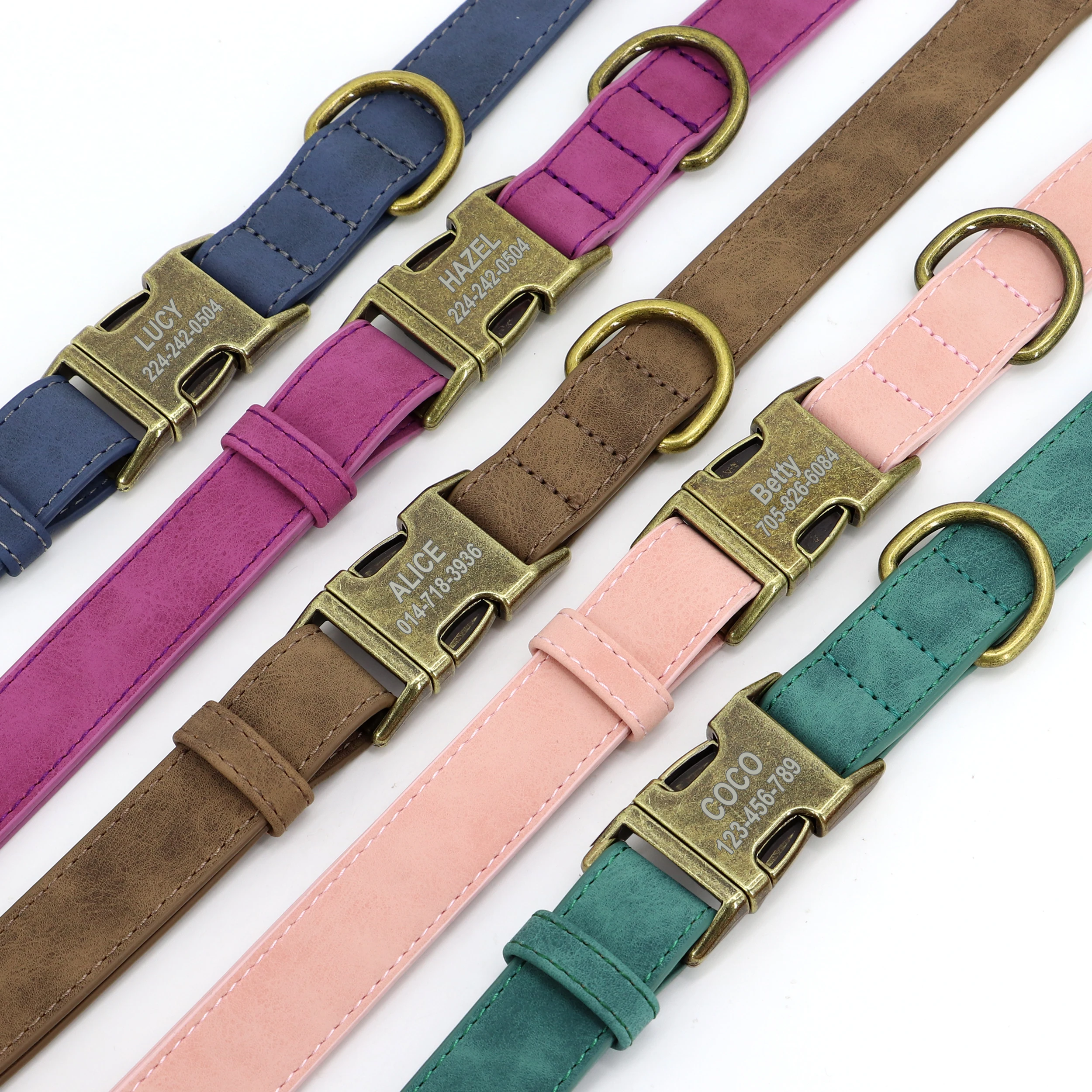 Collar de perro personalizado ajustable para Pug, pequeños y medianos - imagen 4