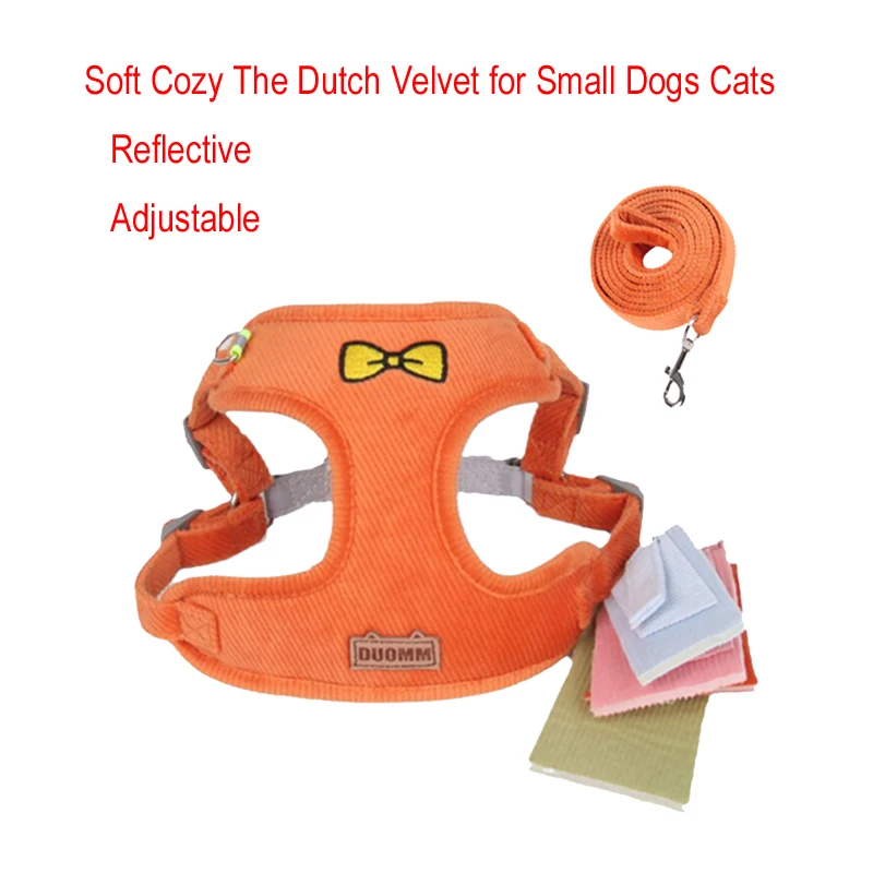 Juego de arnés y correa supersuave para perros pequeños, arnés ajustable para mascotas, Chihuahua, Yorkshire, Pug, arnes, pequeño - imagen 5