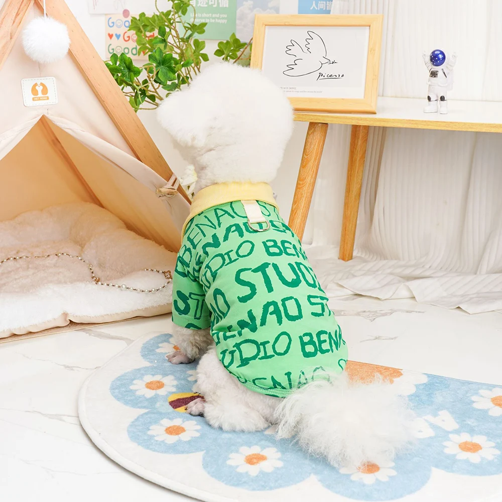 Camiseta para perros medianos, ropa para perros pequeños, niñas y niños, jersey de algodón suave transpirable para mascotas, ropa para gatos - imagen 3