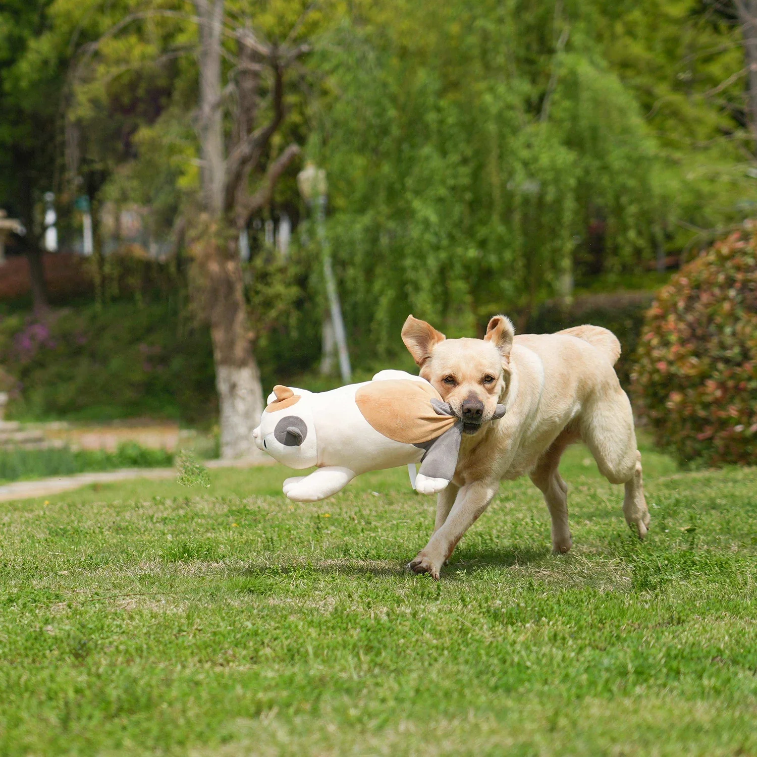 PETFULED cachorro latido del corazón juguete de peluche Alivio del estrés de las mascotas y ayuda calmante, juguetes para el Alivio del perro, juguete masticable chirriante de felpa para mascotas - imagen 5