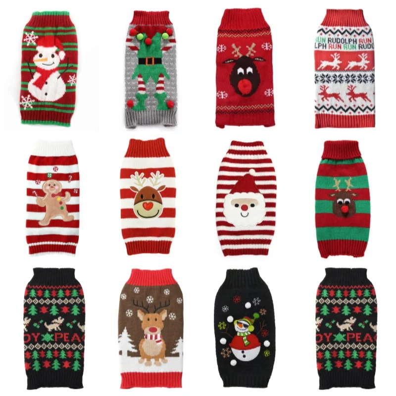 Suéter de invierno para perros pequeños y medianos – Cálido y navideño