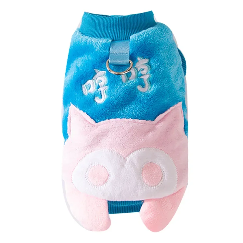 Otoño Invierno ropa bonita y de felpa para perros tracción maliciosa dos pies ropa de lana gruesa y cálida ropa para cachorros de oso de peluche - imagen 5