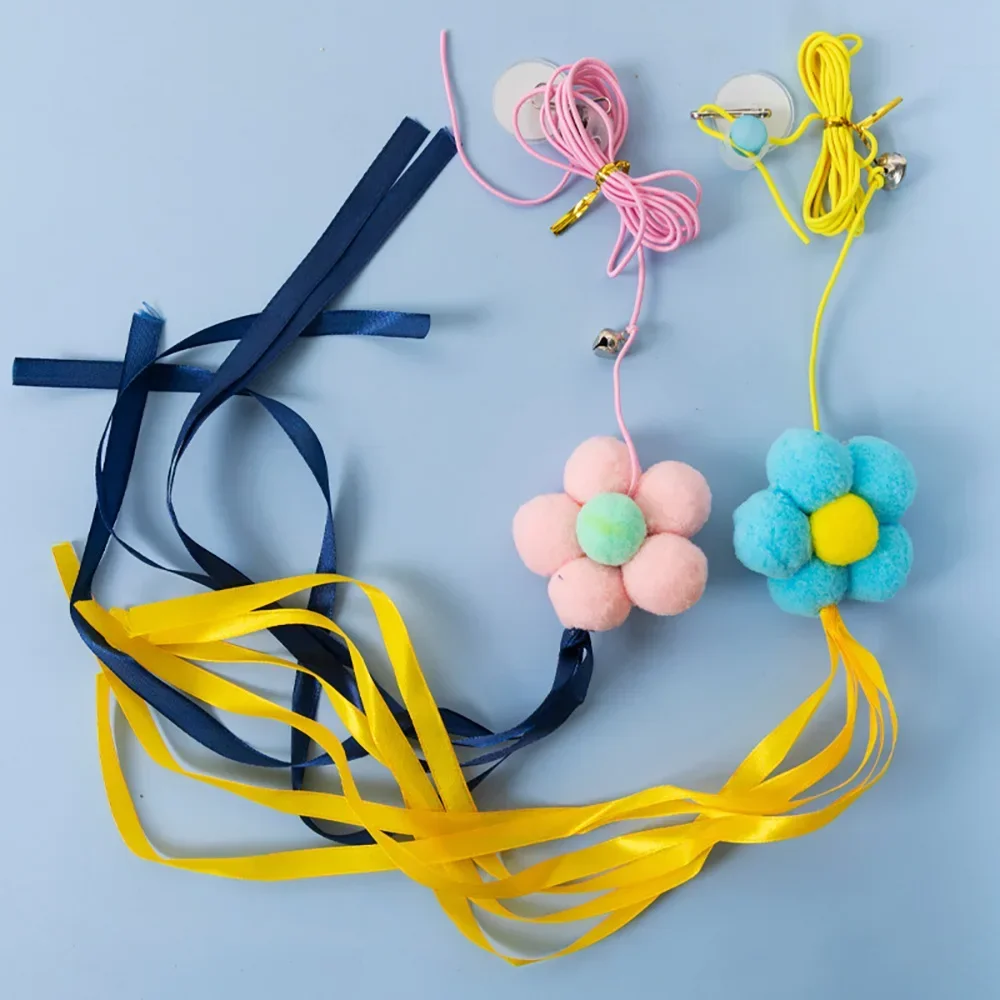 Juguete de columpio para mascotas, disco adhesivo elástico para colgar en la puerta, cuerda larga para gatos, accesorios para gatos y perros - imagen 3