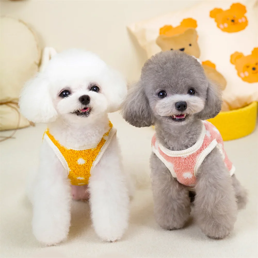 Ropa de invierno para mascotas, abrigo para perros pequeños, suéter grueso y cálido para perros y gatos, cárdigan con Pull para cachorros de Chihuahua, ropa para mascotas Shihtzu - imagen 4
