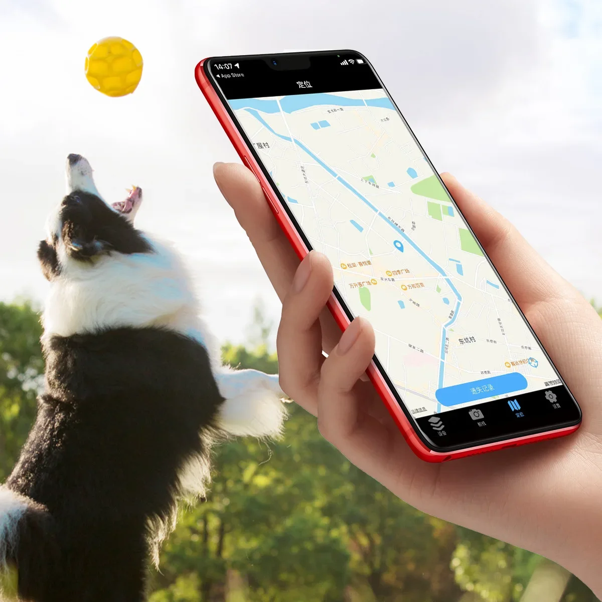 Localizador inteligente para mascotas, monitoreo de perros, localizador antipérdida para mascotas, dispositivo antipérdida Bluetooth pequeño Android