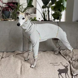 Mono algodón gris cuello alto para galgo y whippet – primavera otoño