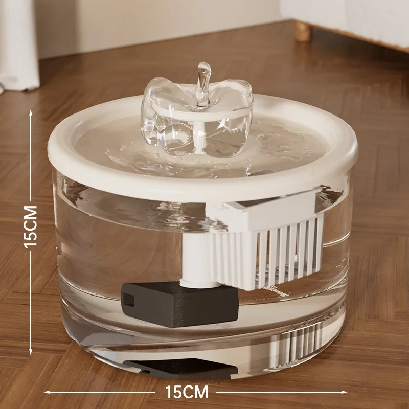 Dispensador automático de agua circulante para mascotas, cuencos de plástico para gatos, comederos automáticos redondeados para interiores y hogares - imagen 5