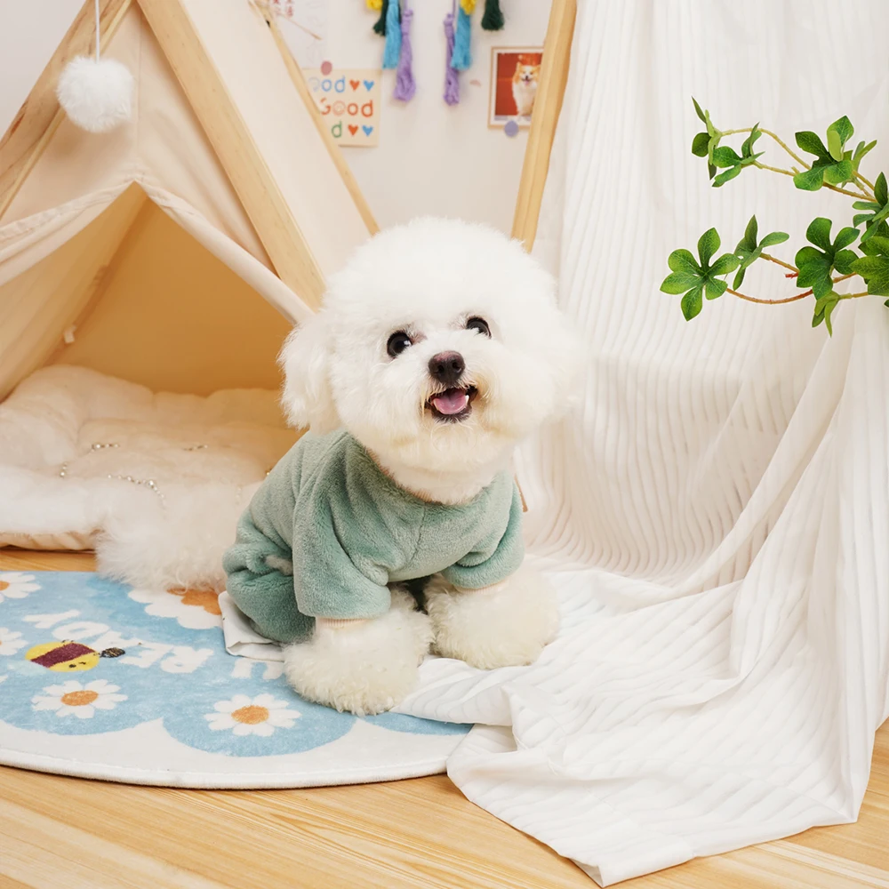 Ropa de lana suave para perros, mono cálido de invierno, abrigo para cachorros, ropa para mascotas, Chihuahua, disfraz informal para perros pequeños y medianos - imagen 5