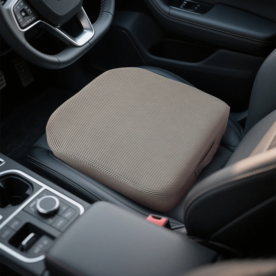 Cojín colocado en asiento de coche