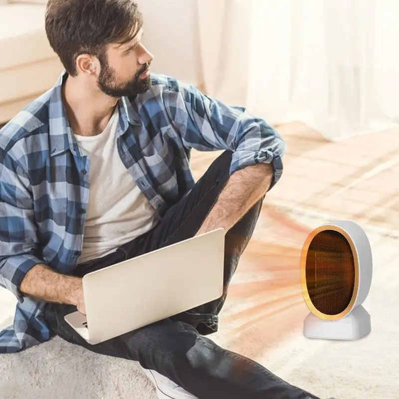 Calentadores de escritorio portátiles de cerámica PTC, calefacción rápida, calentadores de espacio interior para piso, mesita de noche, mesa de estudio, escritorio de computadora - imagen 4