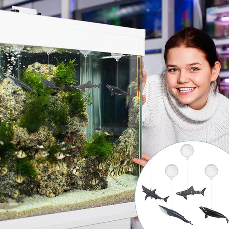 Figura decorativa de tiburón flotante para pecera – adorno vivo - imagen 4