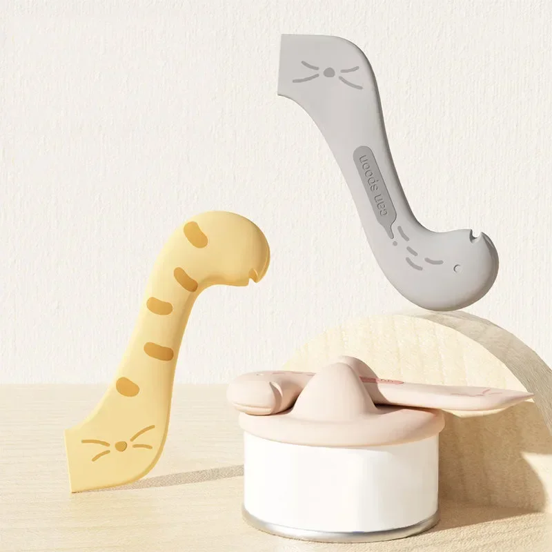 Cuchara de lata para Gato, cuchara de alimentación húmeda multifuncional para mascotas, tapa abierta, puede colgar con materiales de seguridad de calidad alimentaria