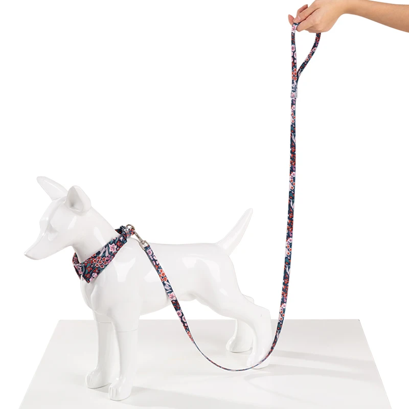 Winhyepet Correa para mascotas con estampado floral, 120 cm, moda duradera, estilo étnico para gatitos, correa de arrastre para caminar para mascotas para Puupy, gato - imagen 3