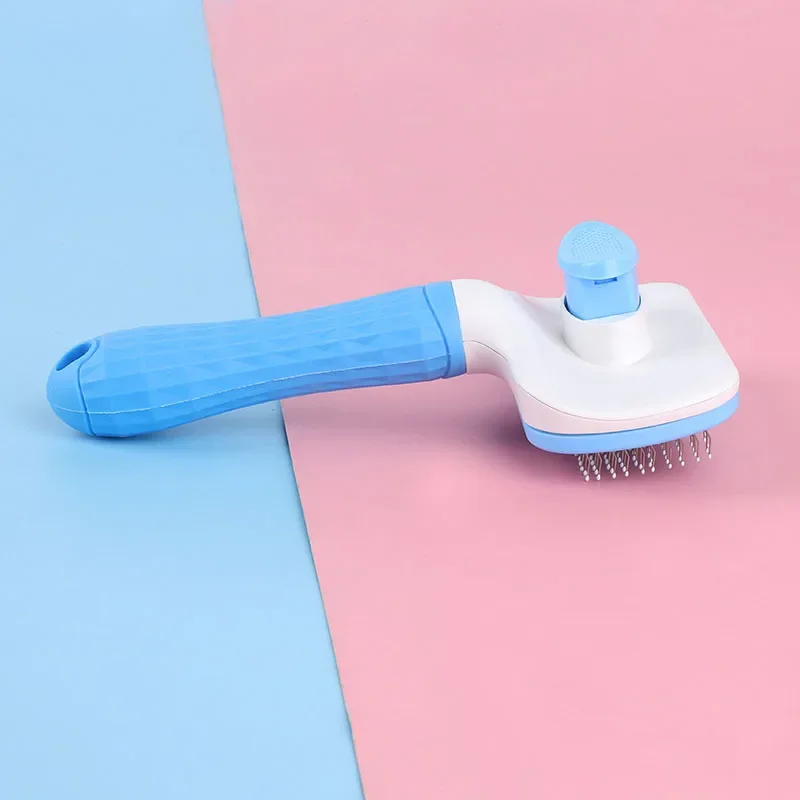 Cepillo removedor de pelo para perros y gatos, peine de aseo y cuidado de pelo largo para mascotas, elimina pelos, cepillo de baño de limpieza, suministros para perros - imagen 2