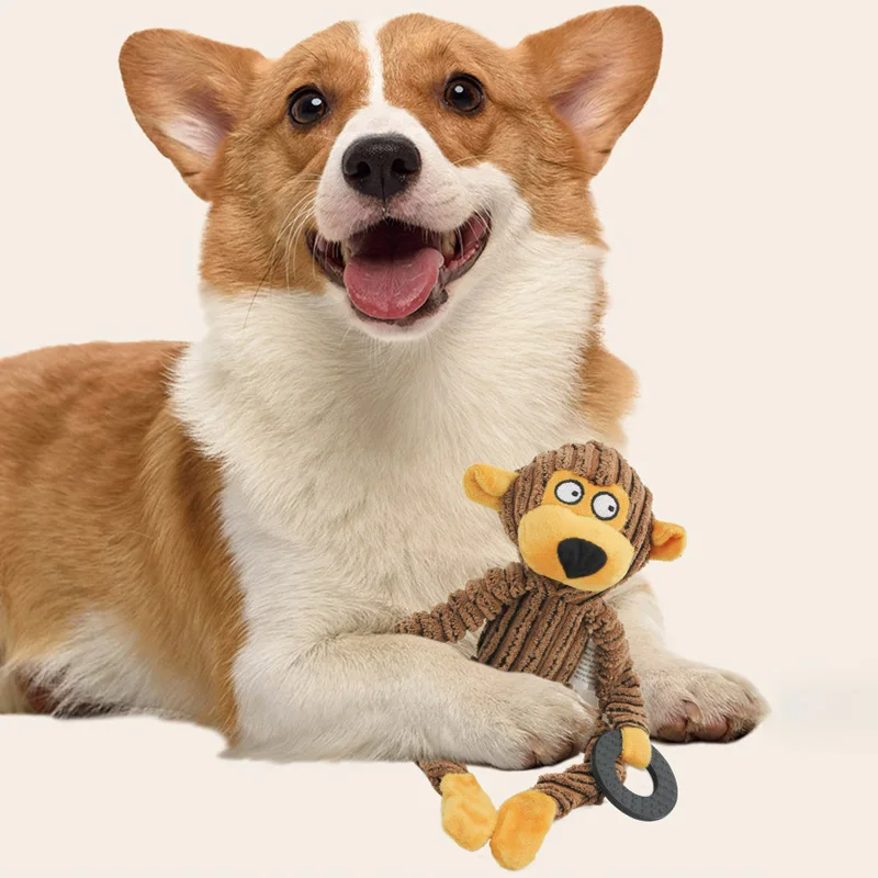Juguete de peluche con chirrido para perros - masticable y resistente - imagen 3