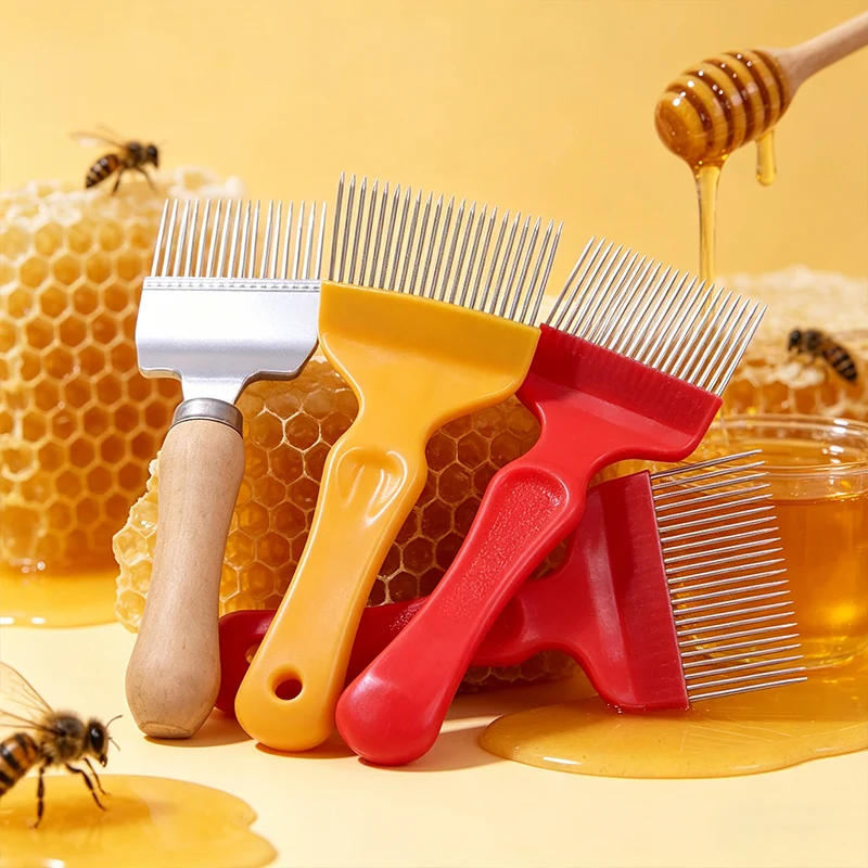 Cortador desoperculador de miel con púas – Mango de madera - imagen 2