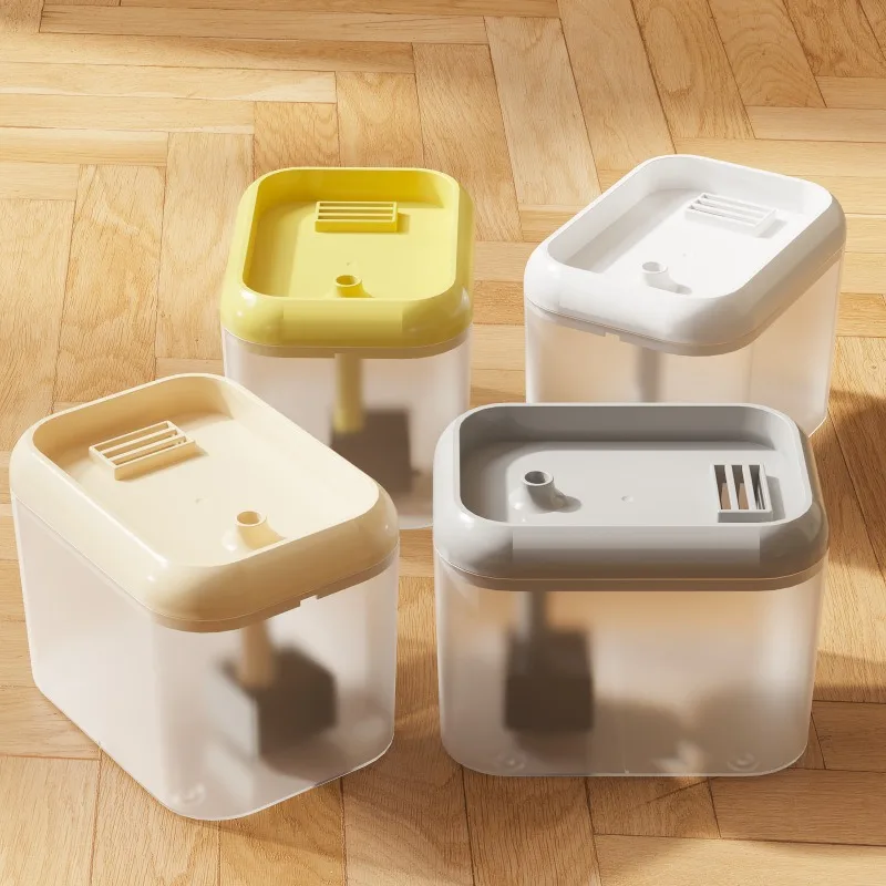 Dispensador de agua de ciclo automático para interiores de mascotas, bebederos para fuente de gato, cuencos para el hogar, comederos de plástico para cachorros y gatitos, contenedor para perros - imagen 2