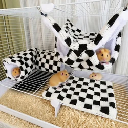 Hamaca gruesa de lana para invierno y otoño, colchoneta para dormir, hamaca para animales pequeños, planeador de miel, conejillo de indias, casa de túnel oculto, 1 ud.