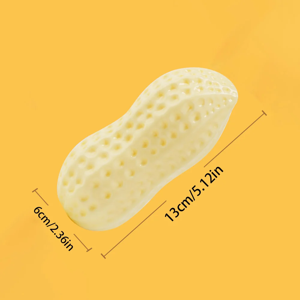 Bola de juguete para perros de maní, juguete para masticar duradero y chirriante para cachorros, perros adultos, Molar de dentición, accesorios antimordeduras para mascotas - imagen 5