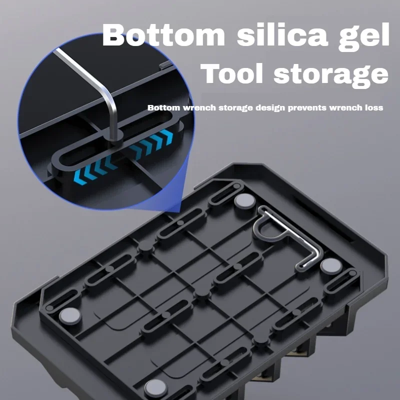 Estante de almacenamiento para portátiles: estante de almacenamiento vertical de varios niveles de pie para exhibición externa, computadora portátil, múltiples ranuras - imagen 4