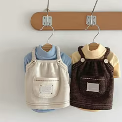 Vestido clásico liso de princesa para perros, ropa de otoño para perros, falda con tirantes para cachorros, chaqueta de lujo para gatos, abrigo, disfraz para mascotas Yorkshire