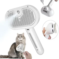 Cepillo 3 en 1 para gatos y perros: eléctrico, vapor y desenredado