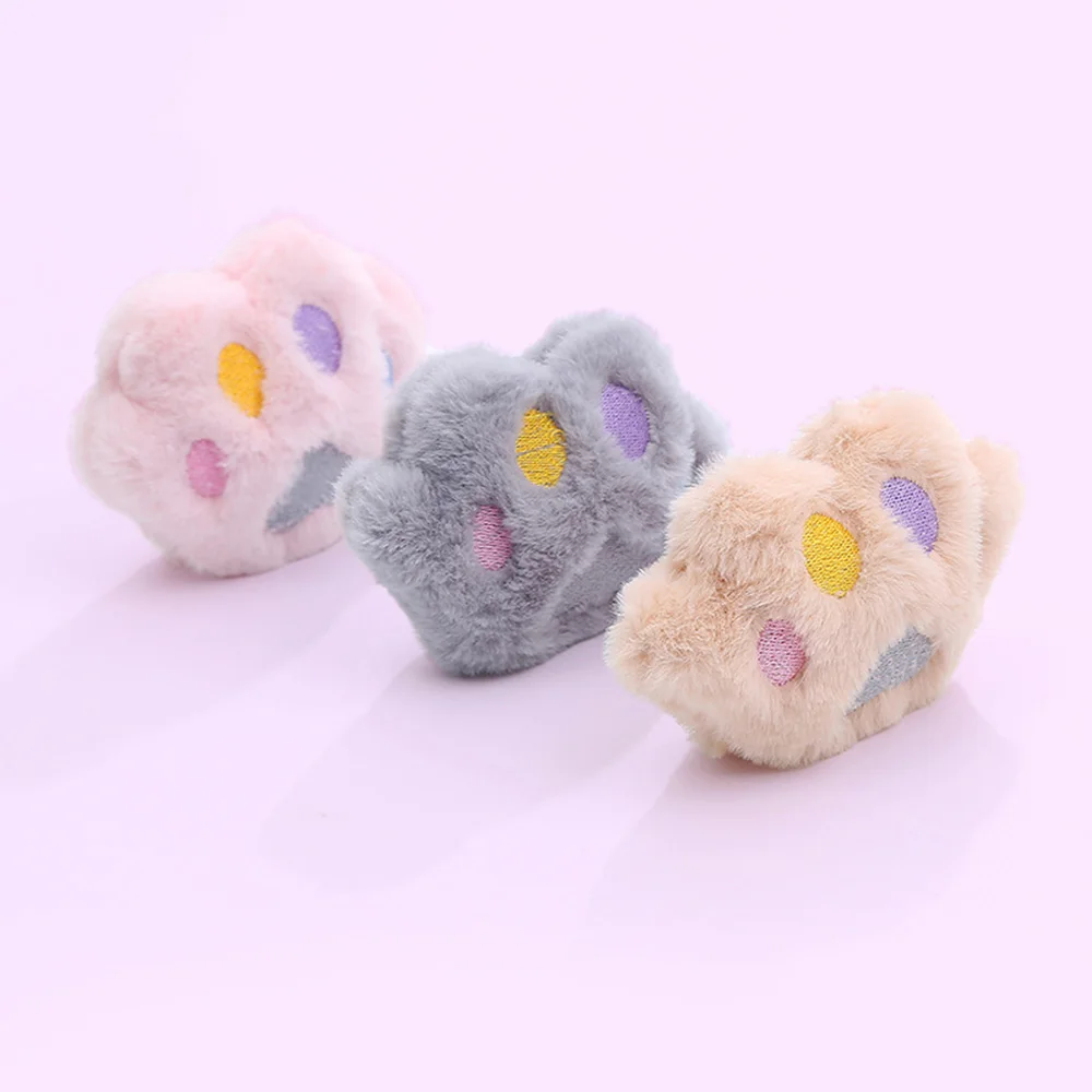 Lindo juguete de peluche con forma de pata de gato, lleno de hierba gatera premium, juguete interactivo suave para masticar y jugar, - imagen 4