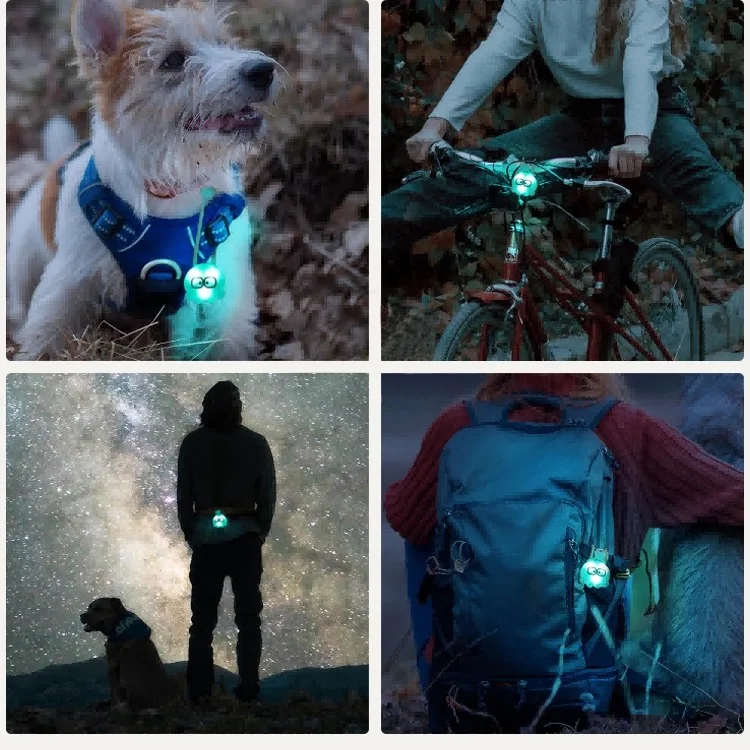 Luz nocturna de pulpo para artefacto para caminar con perros, productos para mascotas, luz LED, colgante iluminado, antipérdida, Collar impermeable - imagen 5
