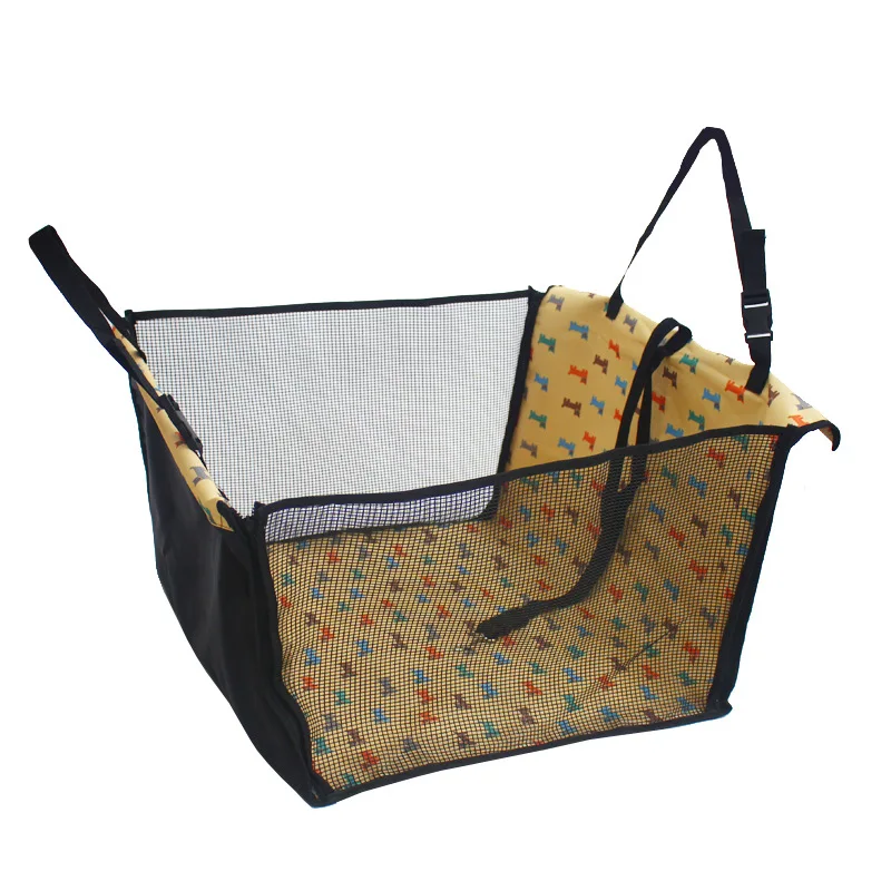 CAWAYI KENNEL-funda de asiento de coche de malla transpirable para mascotas, hamaca de transporte para perros, Autostoel Hond - imagen 3