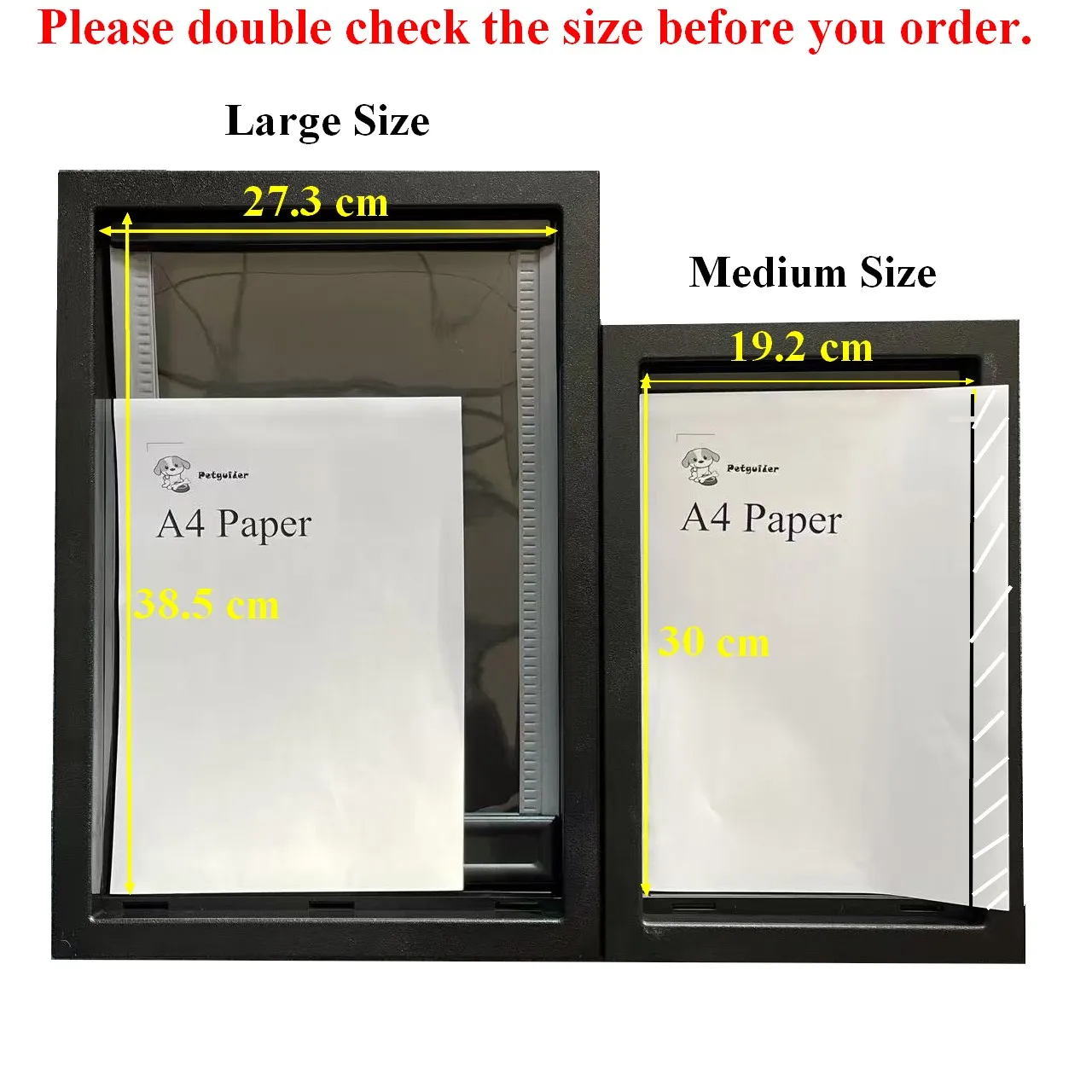 Puerta grande para perros grandes para puertas de madera, ABS de alta calidad, llama, PVC, solapa exterior, cubierta antilluvia, Extra aislado, clima frío - imagen 3