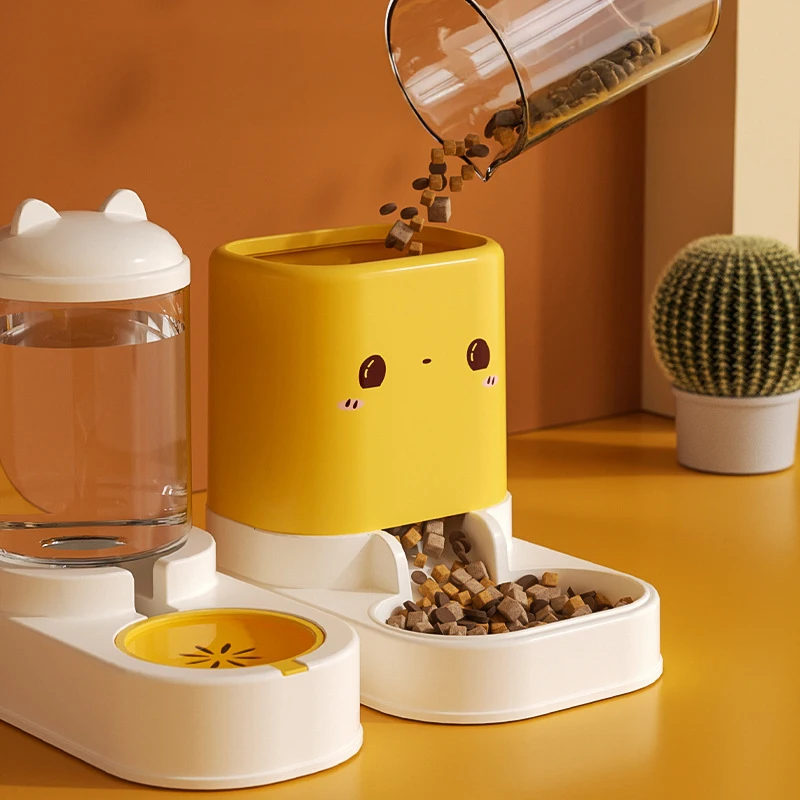 Comedero automático para perros y gatos, dispensador de agua para gatos de gran capacidad, cuencos de comida antideslizantes para mascotas, accesorios para perros pequeños y gatos - imagen 4