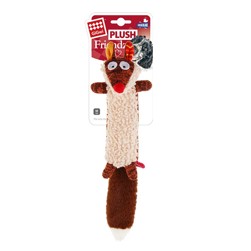 Juguete de peluche para perros pequeños y medianos, palo de ladrar de mapache y zorro - imagen 4