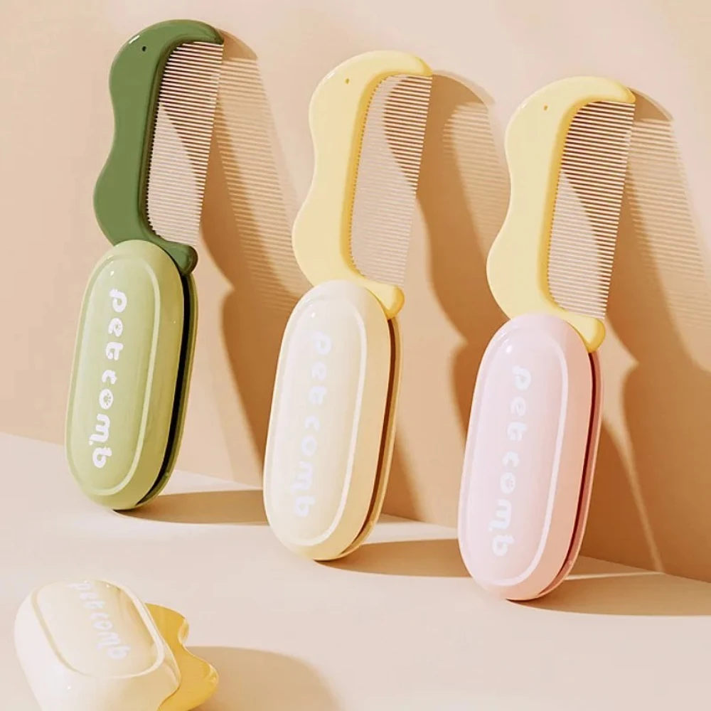 Dog Comb Dense Combs Cat Brush Foldable Pet Hair Remover Mini Face Comb Dog Cleaning Brush Massage Cat Combs Pet Grooming Combs